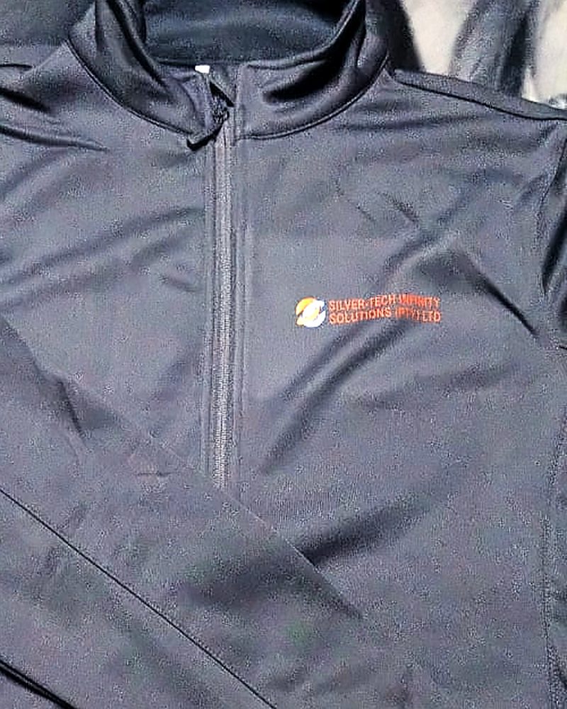 Silver-Tech Infinity Solutions β branded softshell jacket (front)
