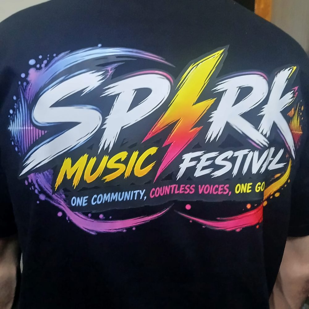 Spark Music Festival β full-colour back print tee